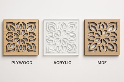 Best Materials for Laser Cutting: Plywood, Acrylic, MDF Compared